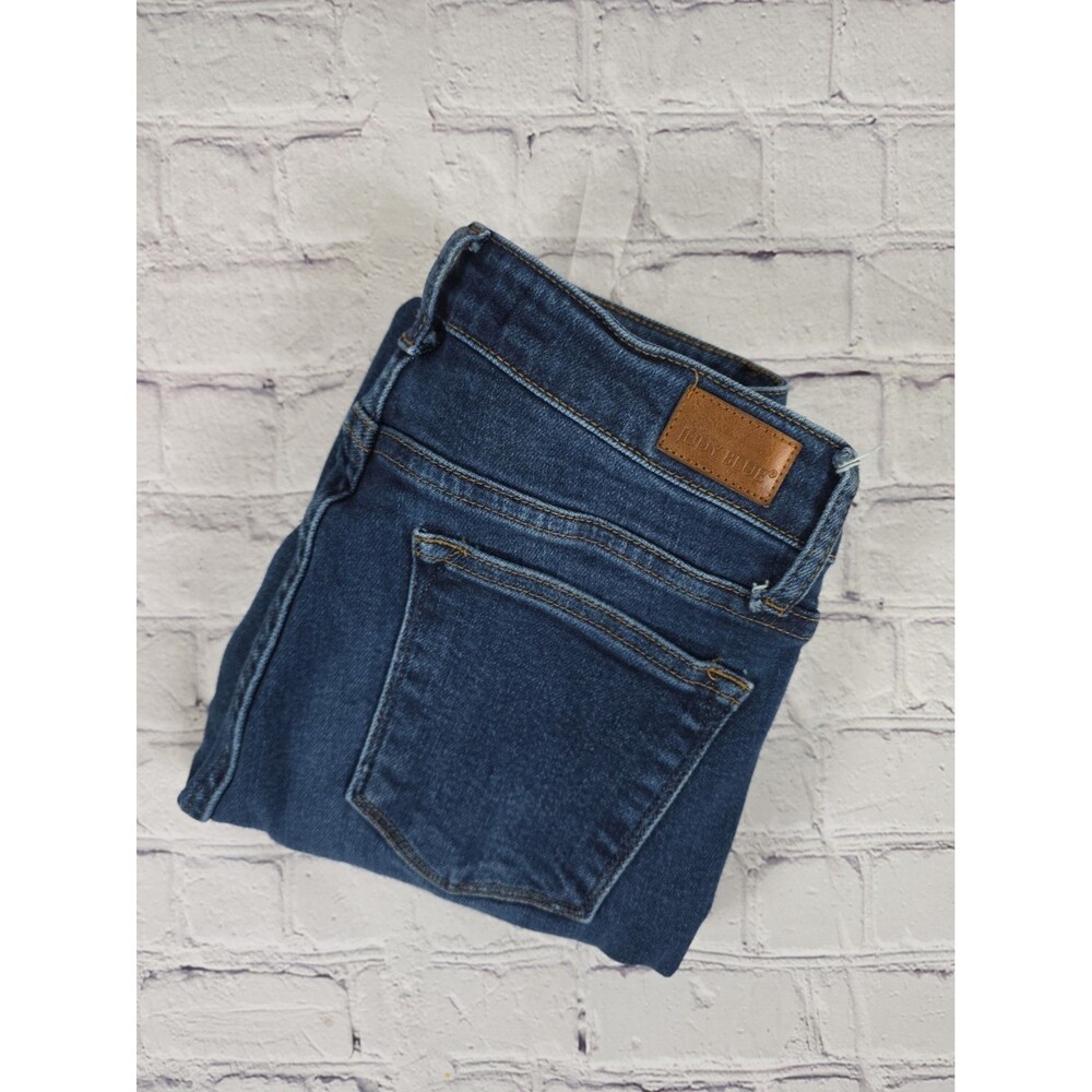 Judy Blue Skinny Fit Jeans 5/27 Dark Wash Distressed Hem